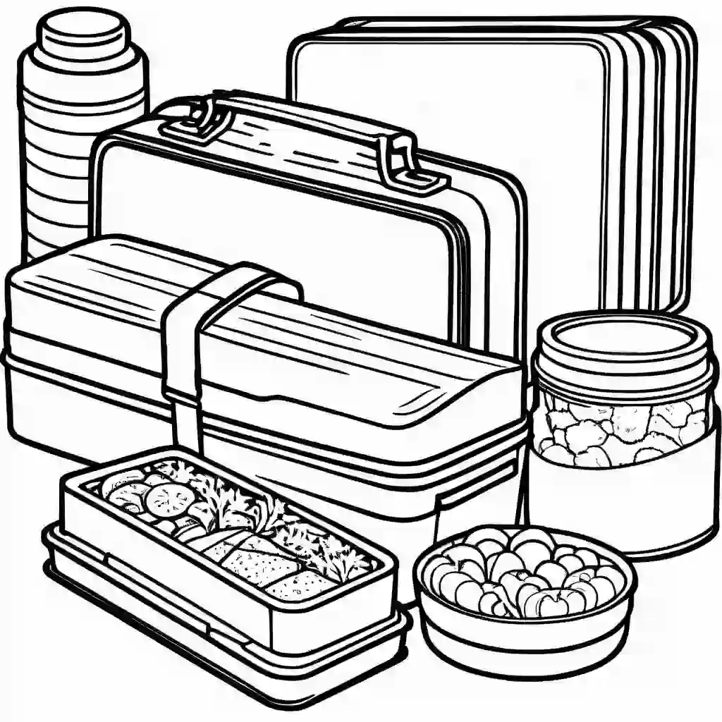 Lunchboxes coloring pages